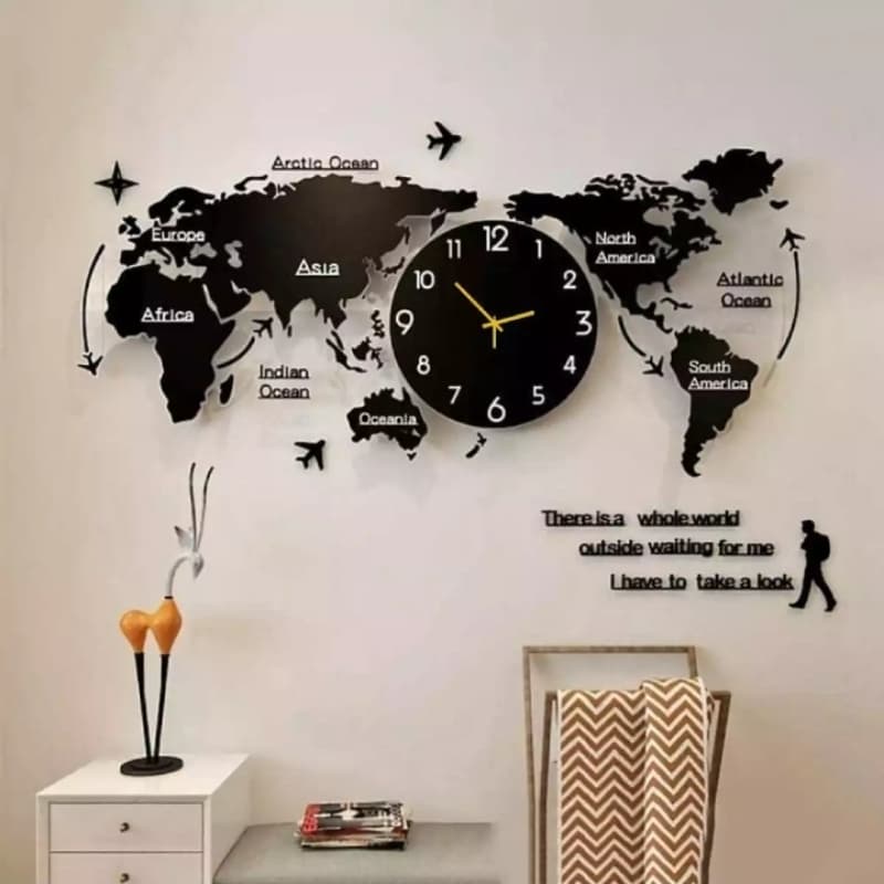 World Map Wooden wall clock || Clock for home & Offices || Wall clock new d