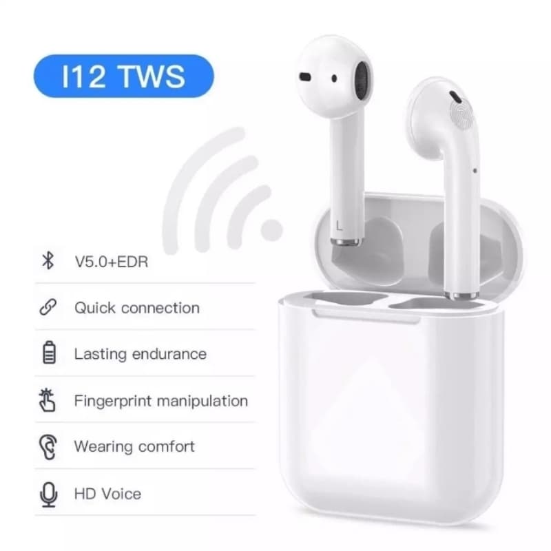 i12 Airpods | i12 tws touch Sensor Airpods | High Quality Bluetooth V 5.0 W